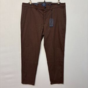 NWT Ben Sherman Men Slim Fit Pants Size 38x30 Stretch Brown D027 -3